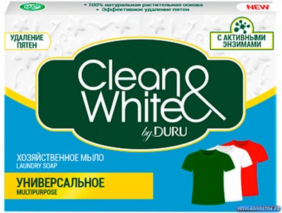 Мыло Clean&White - деликатная формула для сохранения насыщенного цвета и чистоты