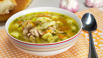 Суп из овощей с овсяными клецками