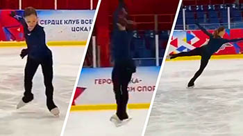 13-летняя Софья Самоделкина прыгнула четверной сальхов на тренировке