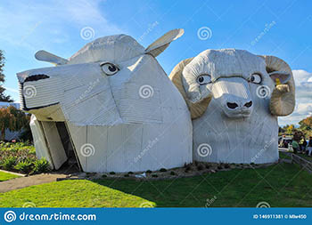 Дом-овца и дом-собака в Новой Зеландии