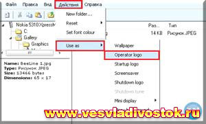 Как поставить картинку логотипа оператора на Nokia S40?